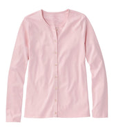 L.L.BeanWomen's Pima Cotton Tee, Long-Sleeve Crewneck Cardigan