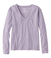 L.L.BeanWomen's Vista Camp V-Neck Pocket Tee, Long-Sleeve