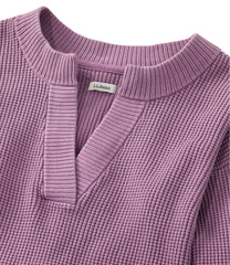 L.L.BeanWomen's Sunwashed Waffle Sweater, Splitneck