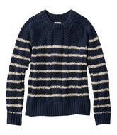 L.L.BeanWomen's Signature Cotton Fisherman Sweater, Crewneck Stripe