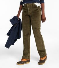 L.L.BeanWomen's Signature Utility Corduroy Pants, Mid-Rise Straight-Leg