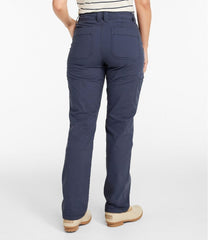 L.L.BeanWomen's 207 Vintage Cotton Canvas Pants, Mid-Rise Straight-Leg Cargo Lined