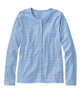 L.L.BeanWomen's Pima Cotton Tee, Long-Sleeve Crewneck Cardigan Stripe