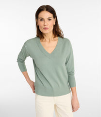 L.L.BeanWomen's Cotton/Cashmere Sweater, V-Neck