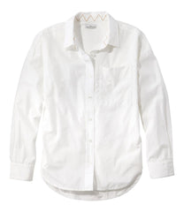 L.L.BeanWomen's Signature Premium Essential Poplin Shirt, Long-Sleeve