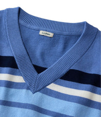 L.L.BeanWomen's Cotton/Cashmere Sweater, V-Neck Stripe