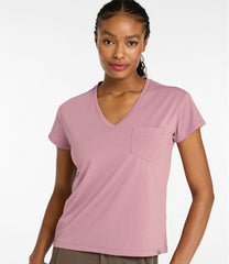 L.L.BeanWomen's Mountainside V-Neck Pocket Tee, Short Sleeve