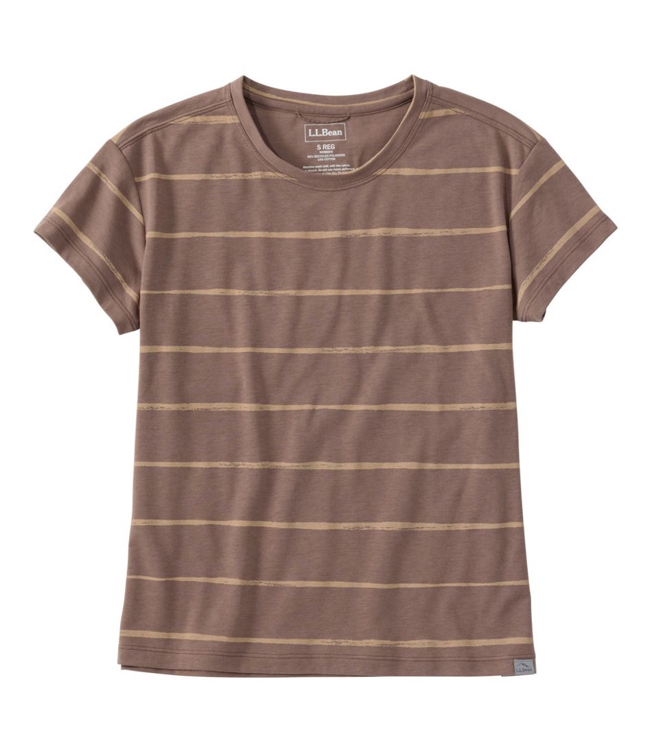 L.L.BeanWomen's Mountainside Crewneck Tee, Short-Sleeve Stripe