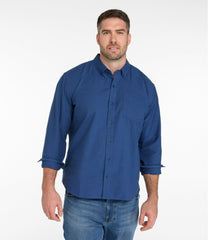 L.L.BeanMen's Sunwashed Oxford Shirt, Slightly Fitted Untucked Fit, Stripe