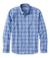 L.L.BeanMen's Comfort Stretch Performance® Chambray Shirt, Long-Sleeve, Slightly Fitted Untucked Fit, Plaid