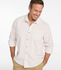 L.L.BeanMen's Sunwashed Corduroy Shirt, Slightly Fitted Untucked Fit
