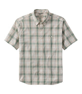 L.L.BeanMen's Comfort Stretch Performance® Chambray Shirt, Short-Sleeve, Slightly Fitted Untucked Fit, Plaid