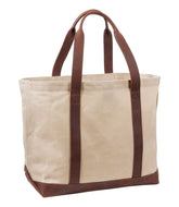 L.L.BeanLeather-Trim Waxed Canvas Tote