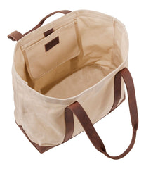 L.L.BeanLeather-Trim Waxed Canvas Tote