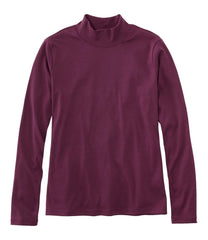 L.L.BeanWomen's Pima Cotton Tee, Long-Sleeve Mockneck