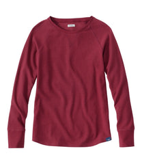 L.L.BeanWomen's Unshrinkable Mini-Waffle Tee, Long-Sleeve Crewneck