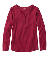 L.L.BeanWomen's V-Neck Henley, Long-Sleeve