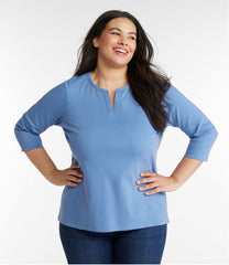 L.L.BeanWomen's Tee, Three-Quarter-Sleeve Splitneck Tunic