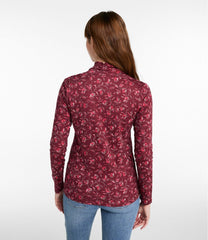 L.L.BeanWomen's Pima Cotton Tee, Shawl Long-Sleeve Print