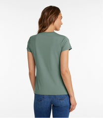 L.L.BeanWomen's Soft Stretch Supima-Blend Tee, Crewneck Short-Sleeve