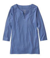 L.L.BeanWomen's Pima Cotton Tunic, Three-Quarter-Sleeve Splitneck