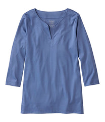 L.L.BeanWomen's Pima Cotton Tunic, Three-Quarter-Sleeve Splitneck