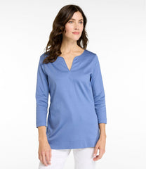 L.L.BeanWomen's Pima Cotton Tunic, Three-Quarter-Sleeve Splitneck