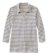 L.L.BeanWomen's Pima Cotton Tee, Three-Quarter-Sleeve Polo Stripe
