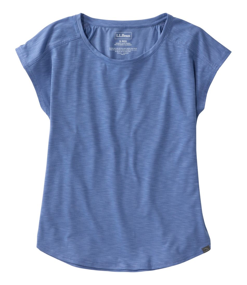 L.L.BeanWomen's Streamside Tee, Short-Sleeve Ruched Crew