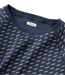 L.L.BeanWomen's Unshrinkable Mini-Waffle Tee, Long-Sleeve Crewneck Stripe