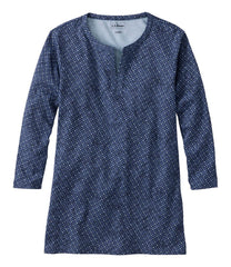 L.L.BeanWomen's Tee, Three-Quarter-Sleeve Splitneck Tunic Print