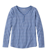 L.L.BeanWomen's V-Neck Henley, Long-Sleeve Stripe