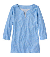 L.L.BeanWomen's Pima Cotton Tunic, Three-Quarter-Sleeve Splitneck Print