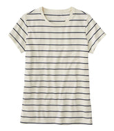 L.L.BeanWomen's Soft Stretch Supima-Blend Tee, Crewneck Short-Sleeve Striped
