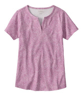 L.L.BeanWomen's Tee, Short-Sleeve Notch-Neck Print