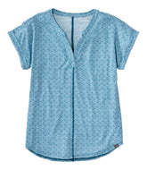 L.L.BeanWomen's Streamside Tee, Short-Sleeve Splitneck Print