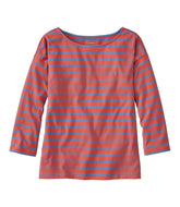 L.L.BeanWomen's Heritage Mariner Top, Boatneck Three-Quarter-Sleeve Stripe