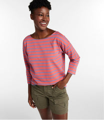 L.L.BeanWomen's Heritage Mariner Top, Boatneck Three-Quarter-Sleeve Stripe