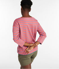 L.L.BeanWomen's Heritage Mariner Top, Boatneck Three-Quarter-Sleeve Stripe