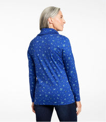 L.L.BeanWomen's Pima Cotton Tee, Long-Sleeve Cowlneck Print