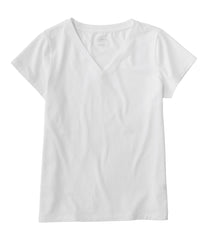 L.L.BeanWomen's Soft Stretch Supima-Blend Tee, Short-Sleeve V-Neck