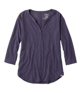 L.L.BeanWomen's Streamside Tee, Three-Quarter-Sleeve Splitneck