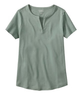 L.L.BeanWomen's Tee, Short-Sleeve Notch-Neck