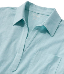 L.L.BeanWomen's Linen/Cotton Tee, Three-Quarter-Sleeve Splitneck Polo