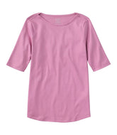 L.L.BeanWomen's Pima Cotton Tee, Elbow-Sleeve Boatneck
