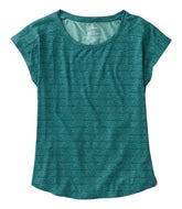 L.L.BeanWomen's Streamside Tee, Short-Sleeve Ruched Crew Print