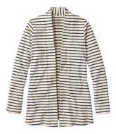 L.L.BeanWomen's Pima Cotton Open Cardigan, With Pockets Stripe