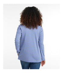 L.L.BeanWomen's Pima Cotton Open Cardigan, With Pockets Stripe