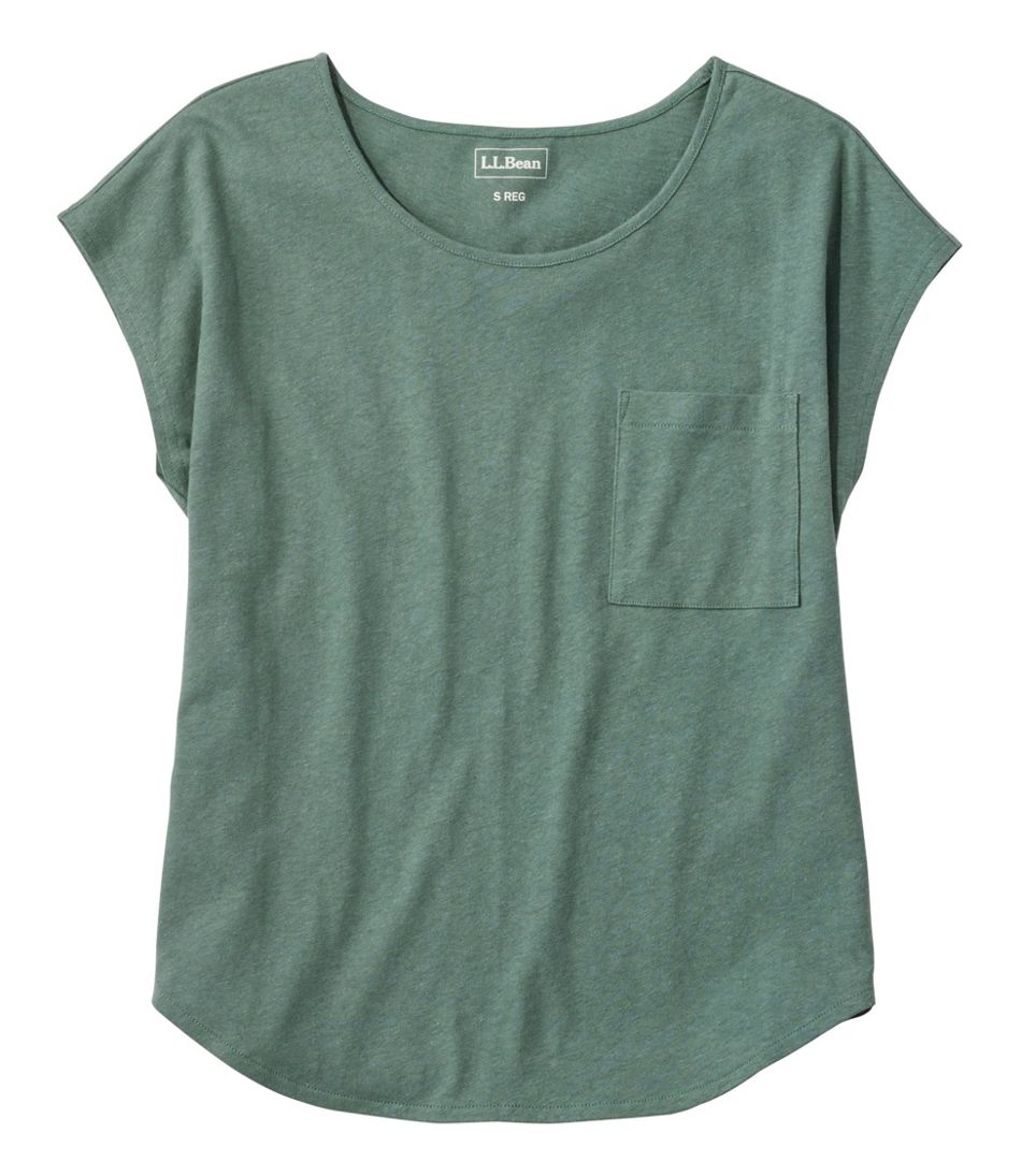 L.L.BeanWomen's Linen/Cotton Tee, Short-Sleeve Scoopneck