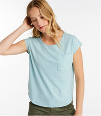 L.L.BeanWomen's Linen/Cotton Tee, Short-Sleeve Scoopneck